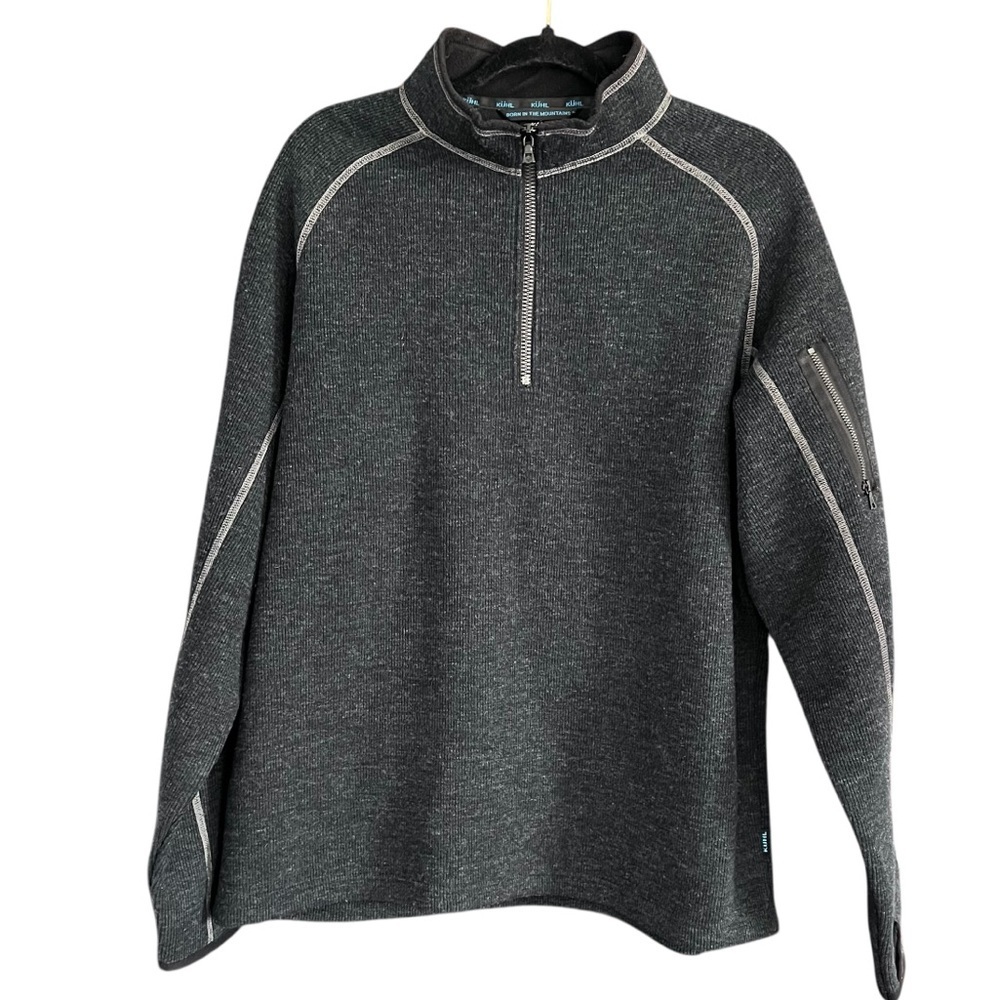 Kuhl Thermocore Temperature Control Quarter Zip Fleece in Dark Grey size L